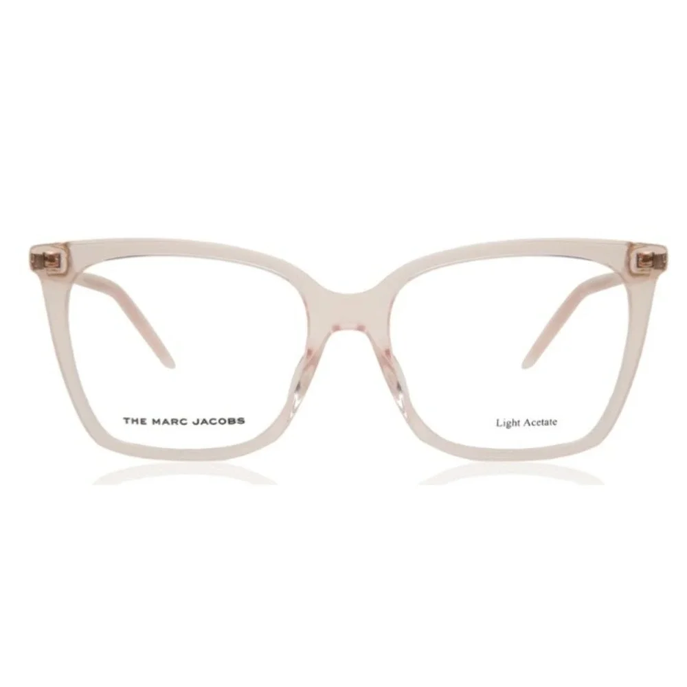 Marc Jacobs Eyeglass Frames Transparent Peach MARC 510 733 Rectangular with Case